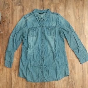 Denim button down shirt. Perfect for JC Penney Photo shoot